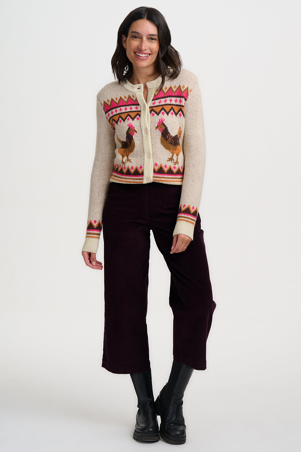 Larisa Cardigan - Cream, Country Chickens