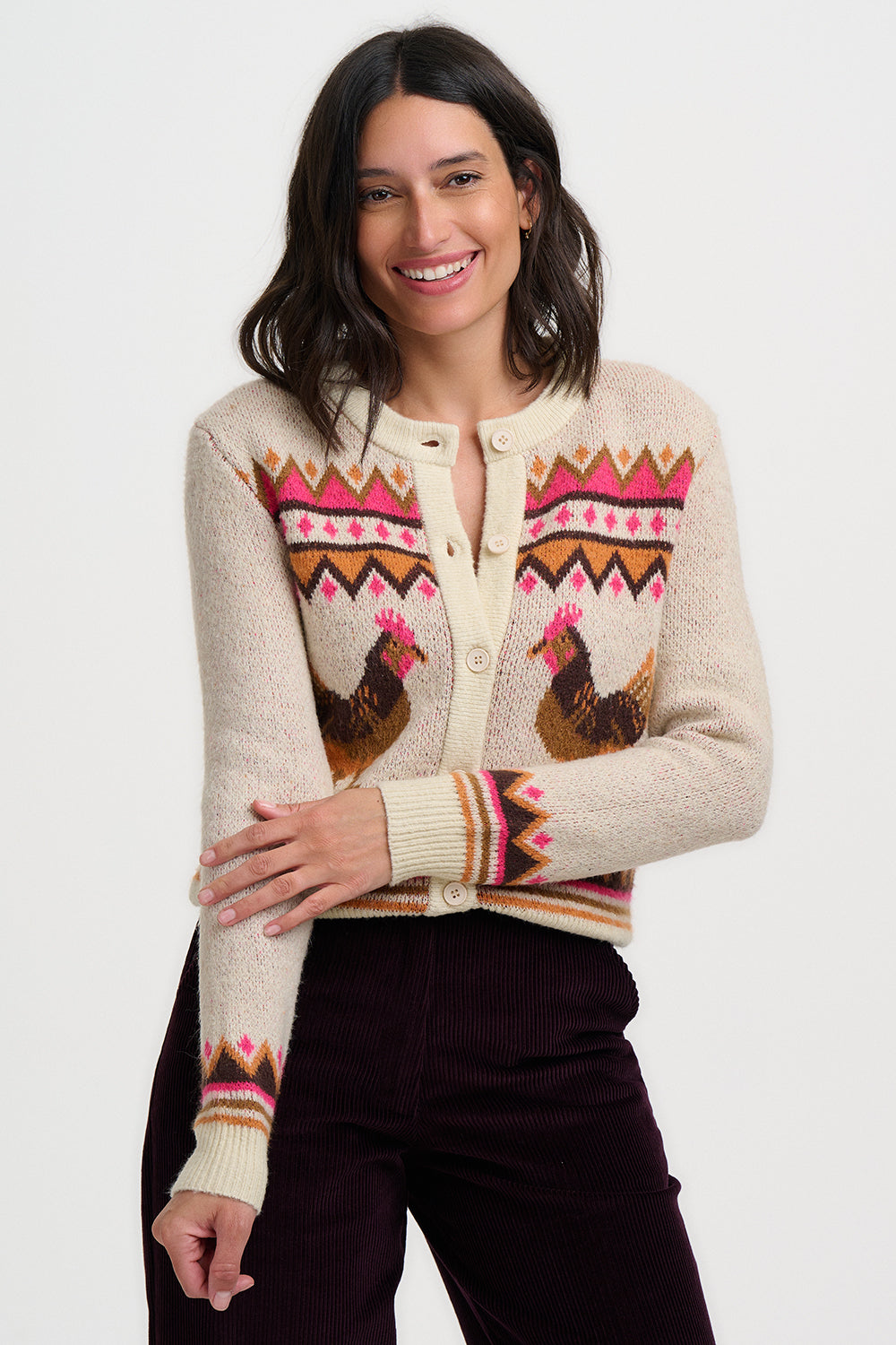 Larisa Cardigan - Cream, Country Chickens