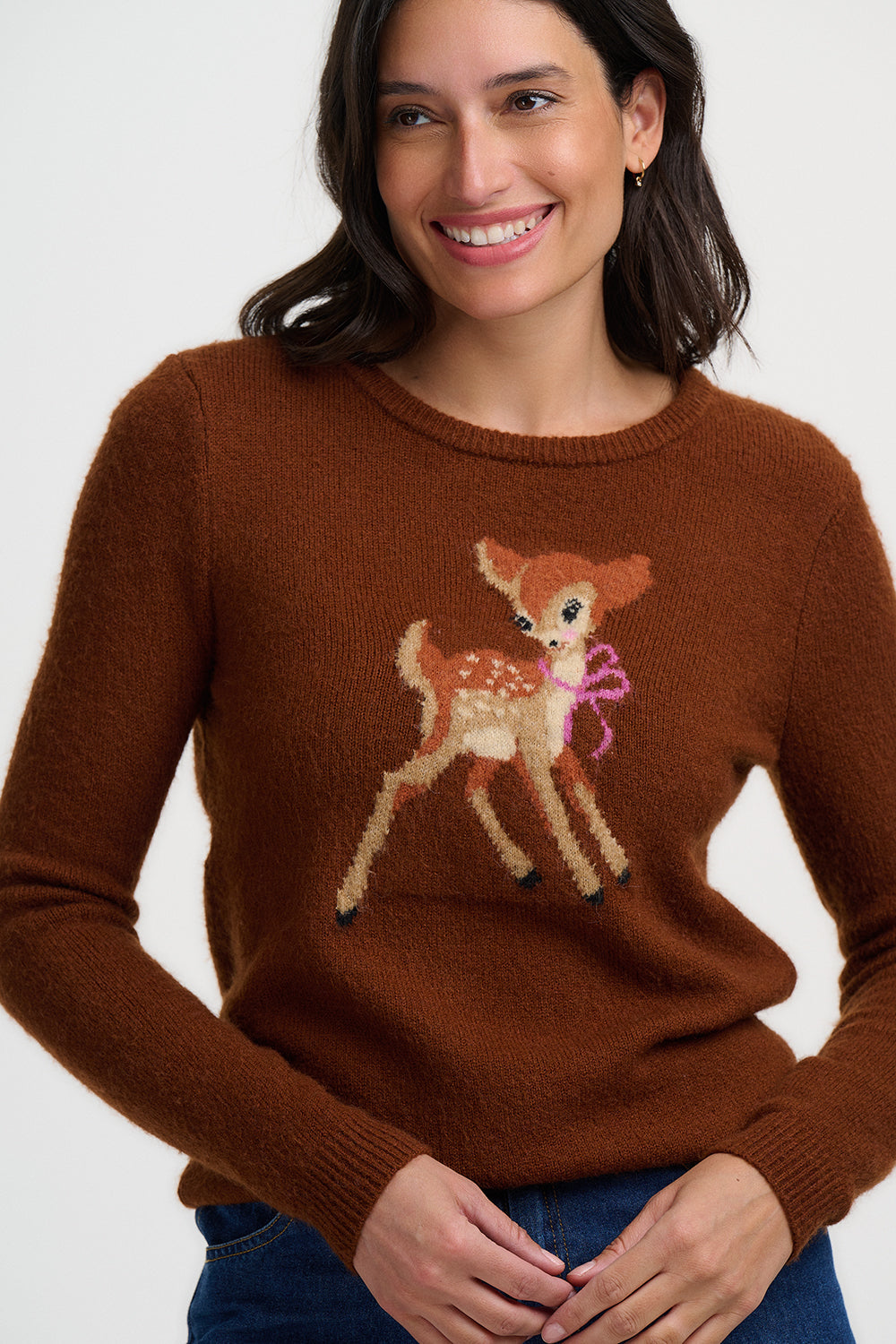 Kia Jumper - Brown, Vintage Baby Deer