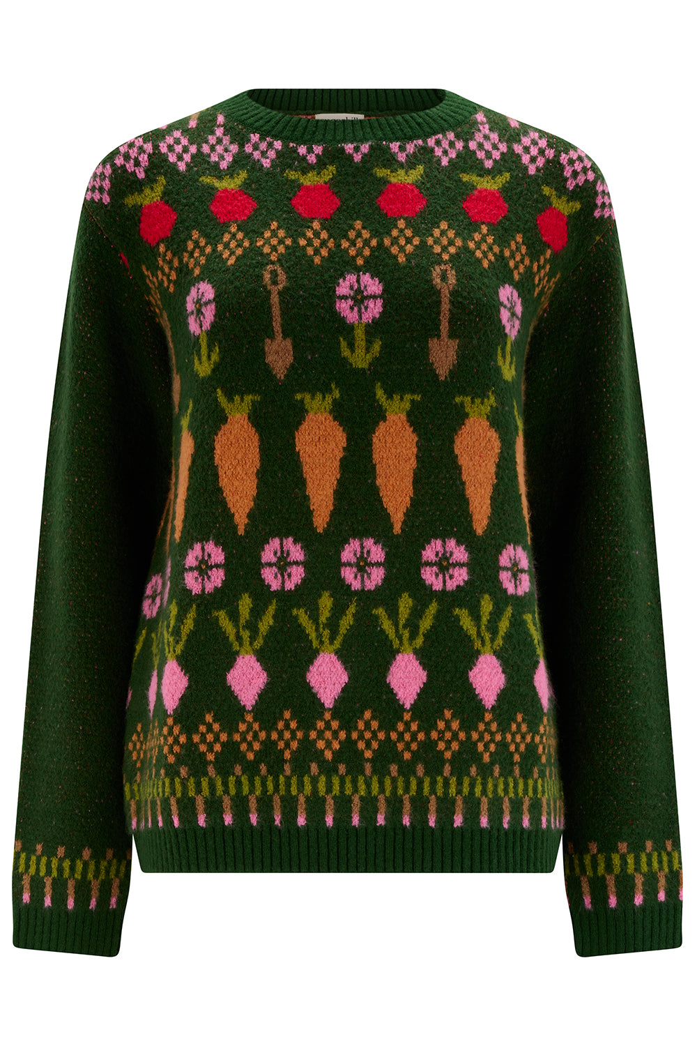 Laverne Jumper - Green, Allotment Fairisle