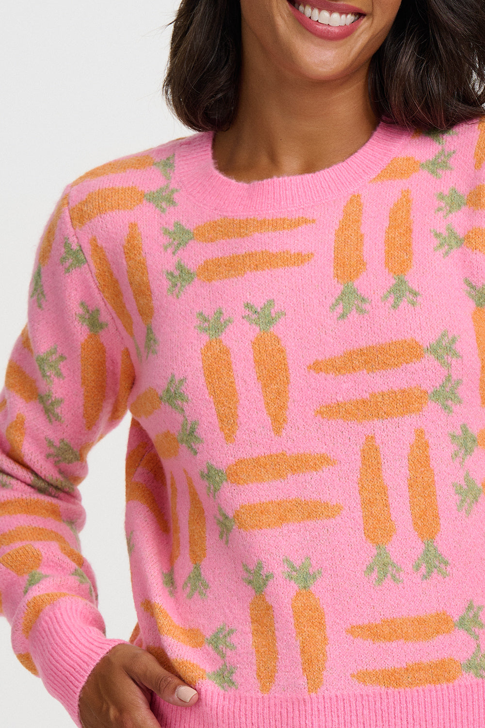 Selena Jumper - Pink, Fluffy Carrots