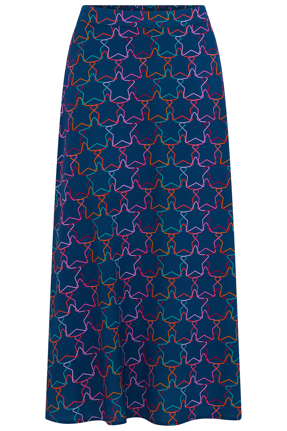 Rosalind Skirt - Teal, Interlocking Stars