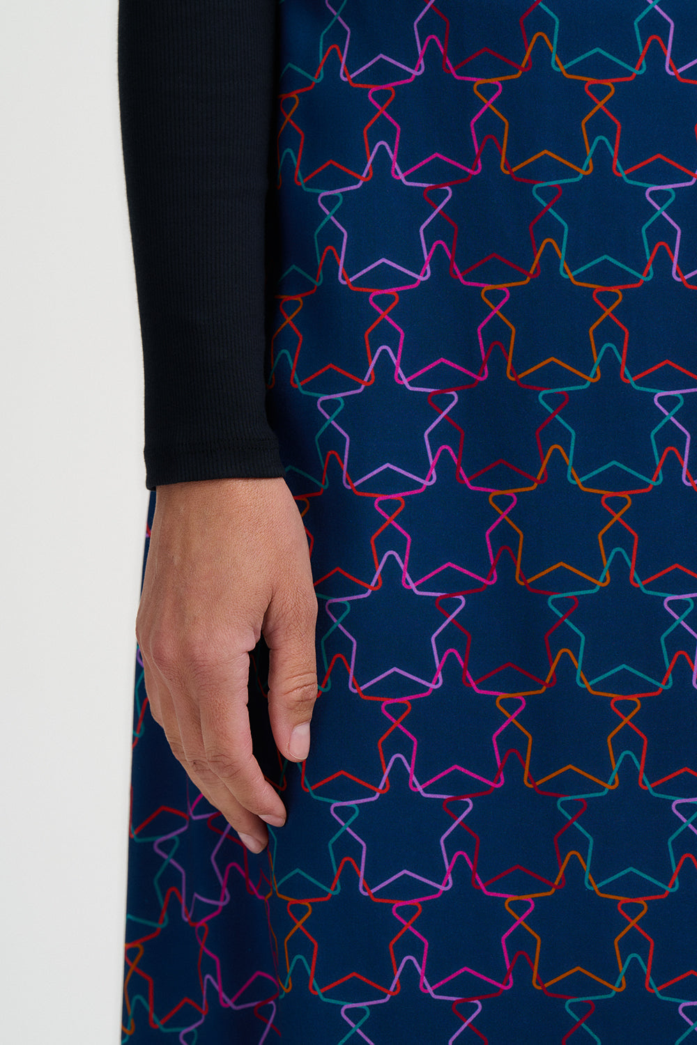 Rosalind Skirt - Teal, Interlocking Stars