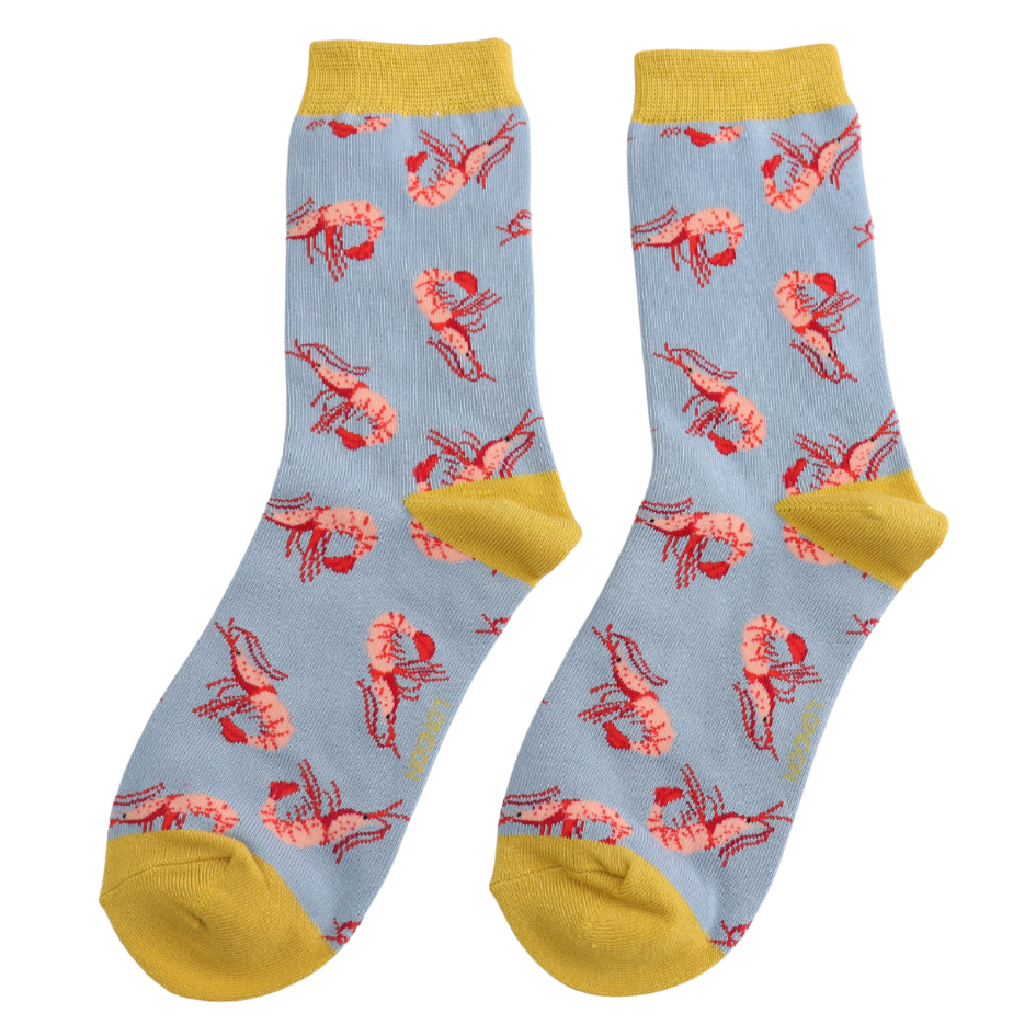 Shrimp Bamboo Socks Powder Blue