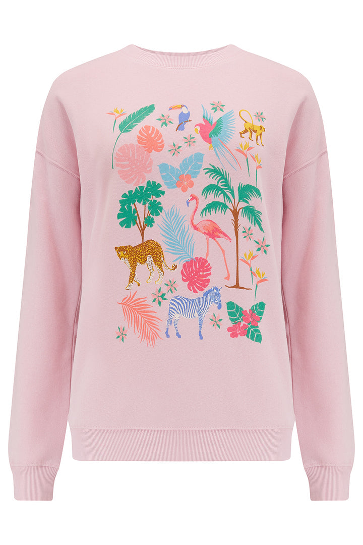 Noah Sweatshirt - Peach, Tropical Safari