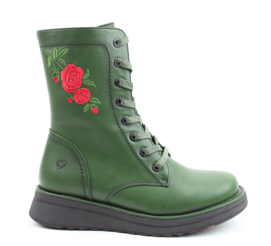 Martina Green Rose Boots