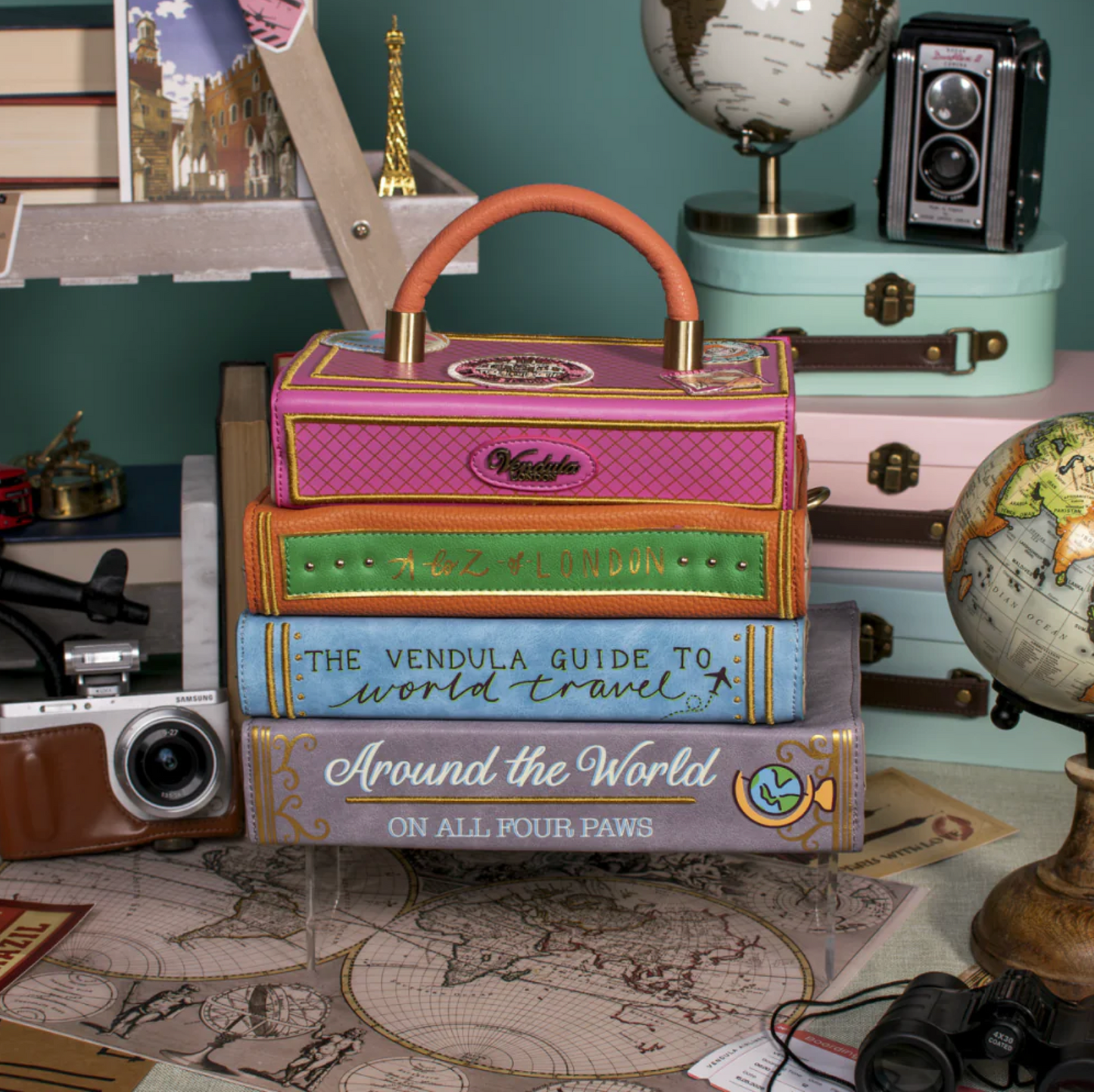 Vendula Voyage Travel Book Stack Bag