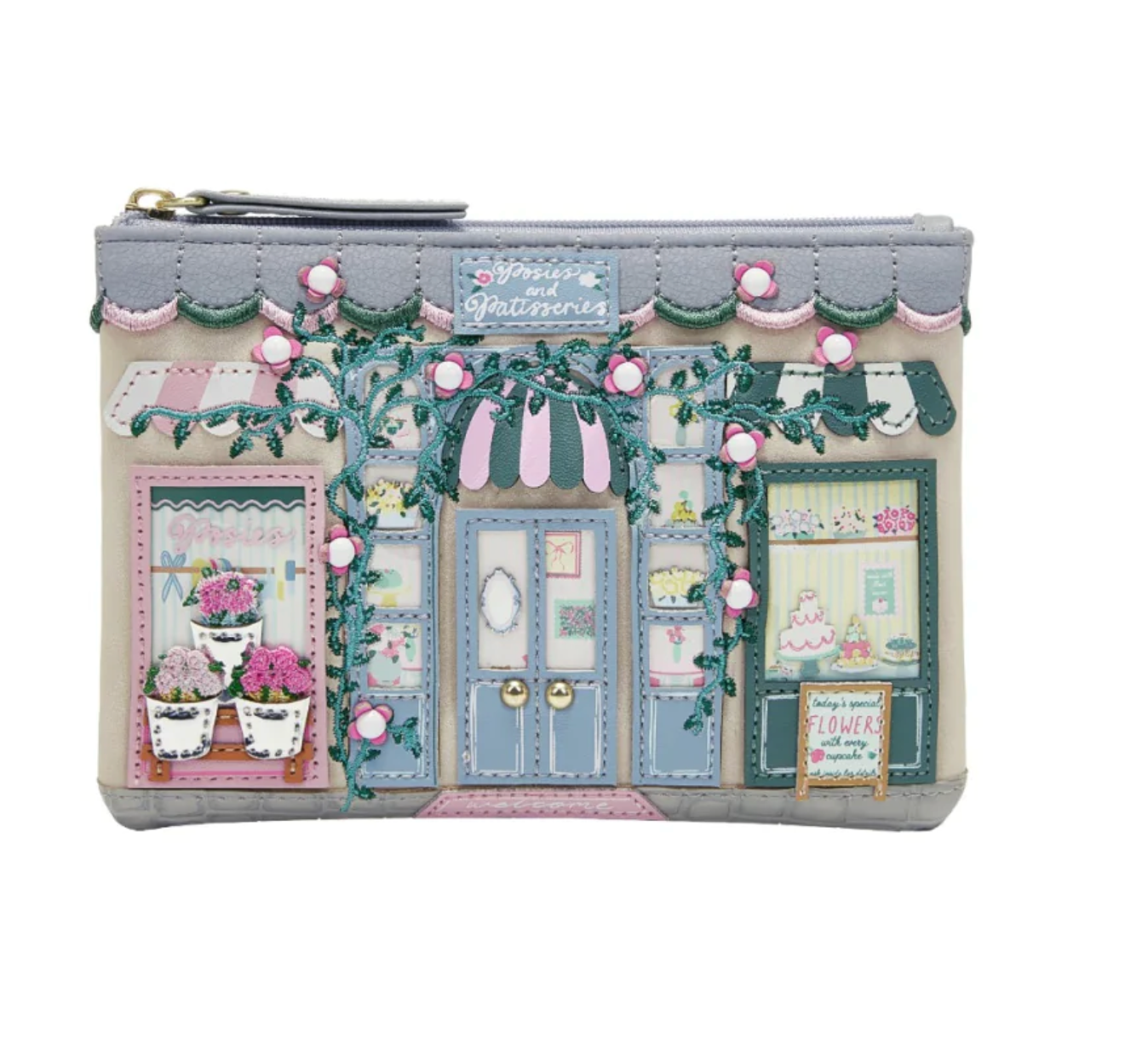 Posies and Patisseries Zipper Coin Purse