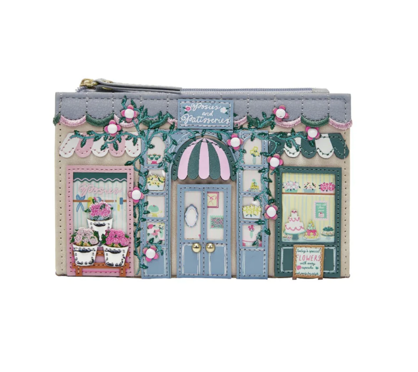 Posies and Patisseries Compact Folding Wallet