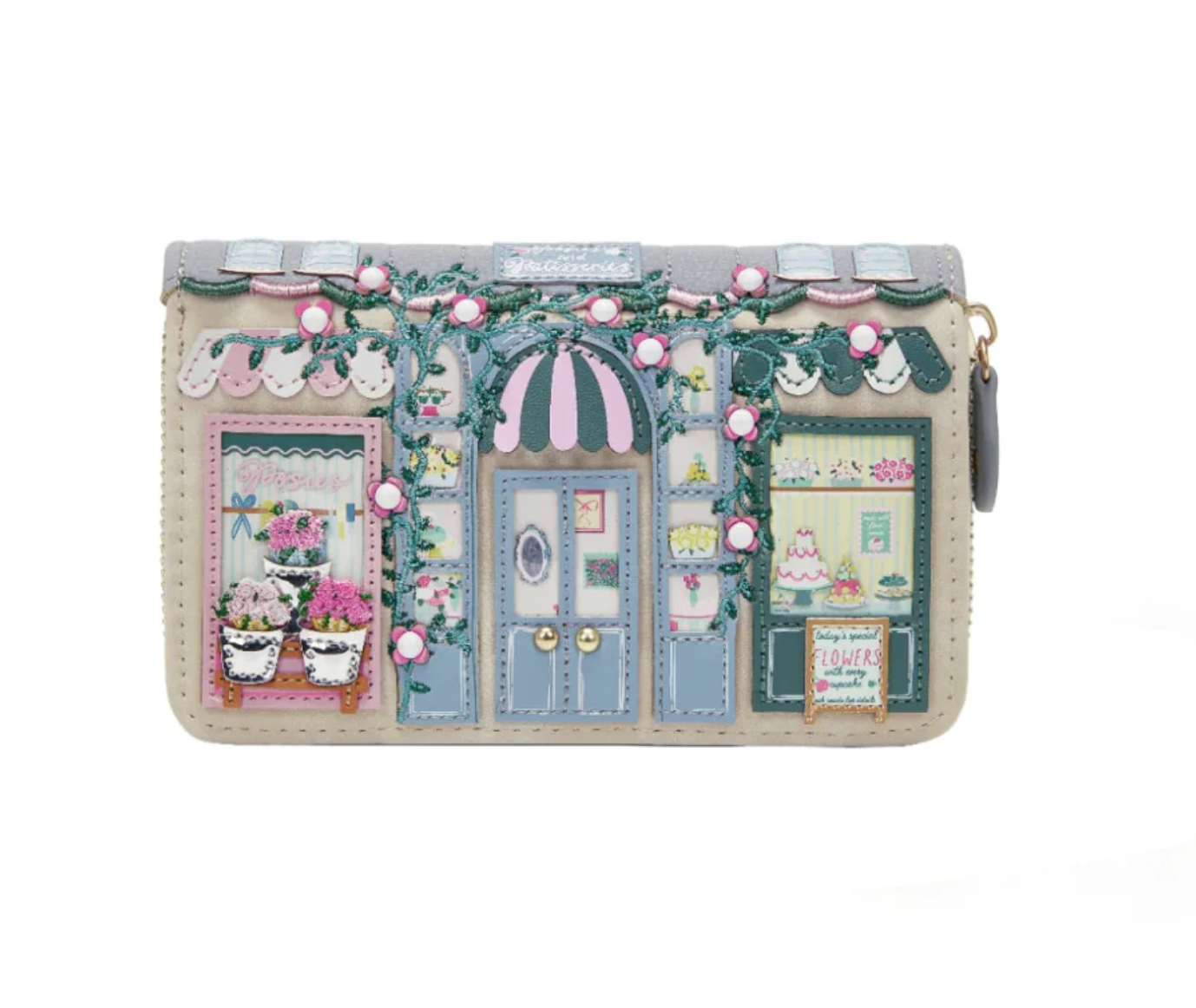 Posies and Patisseries Medium Ziparound Wallet