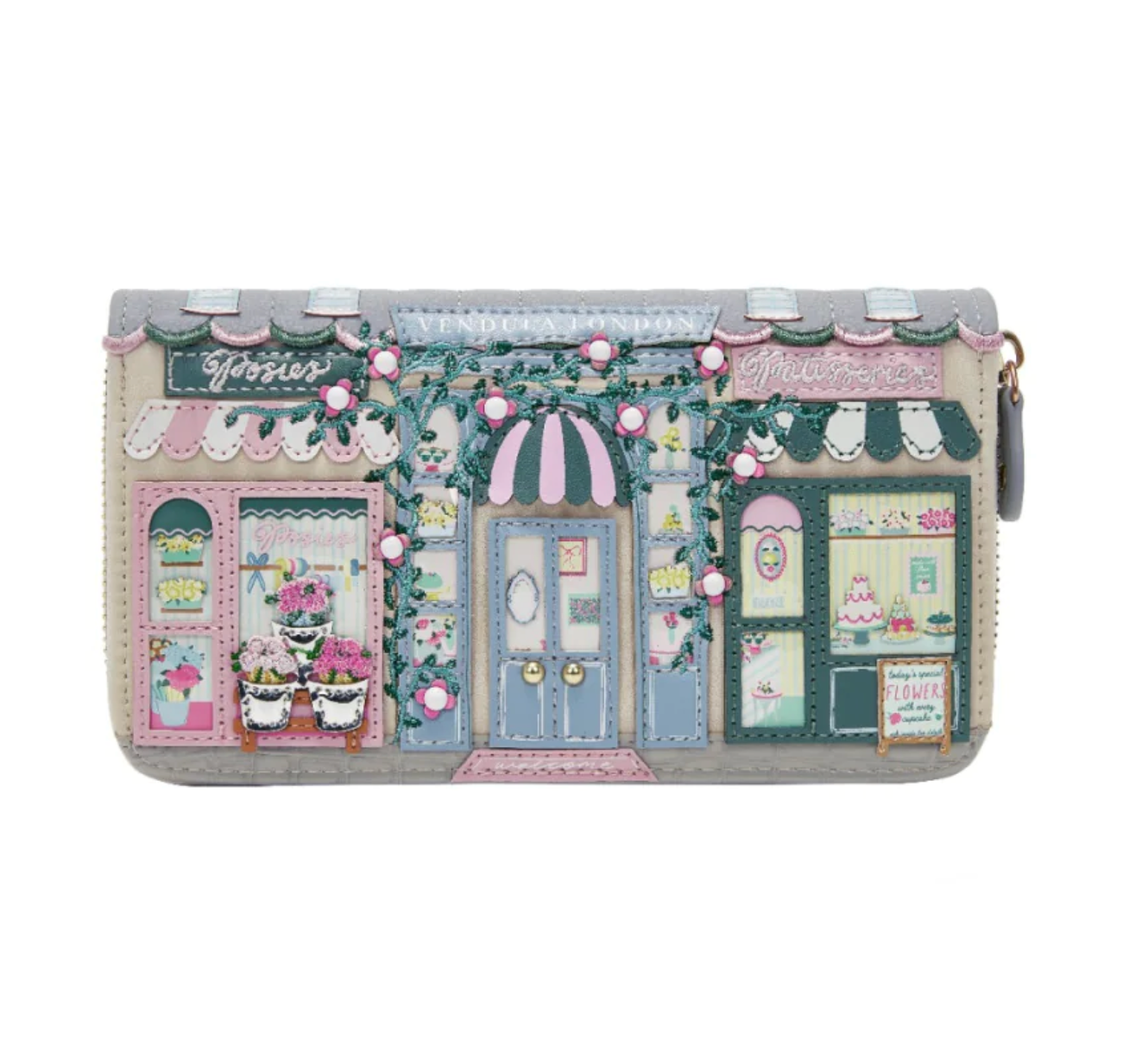 Posies and Patisseries Large Ziparound Wallet