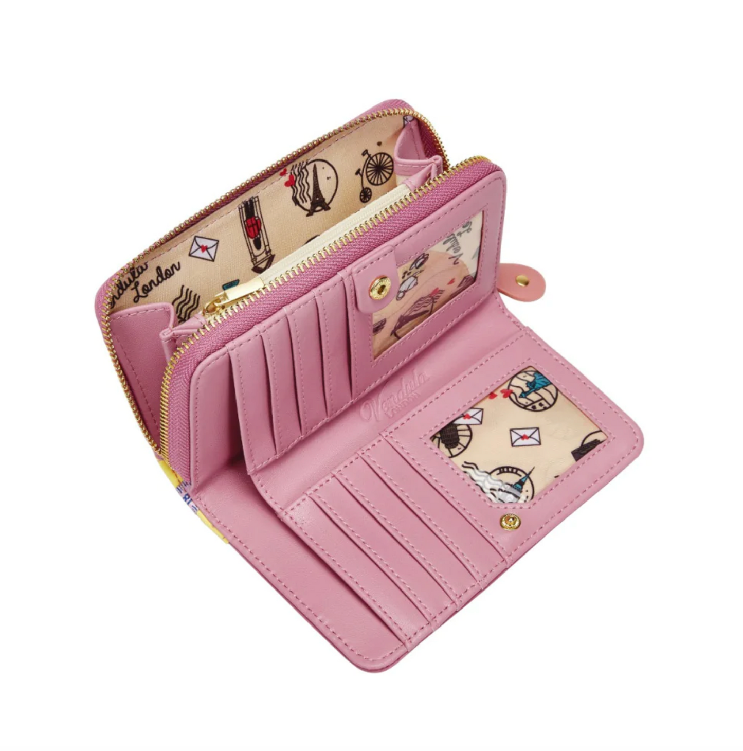 Sewing Shop - Raspberry Edition Medium Ziparound Wallet