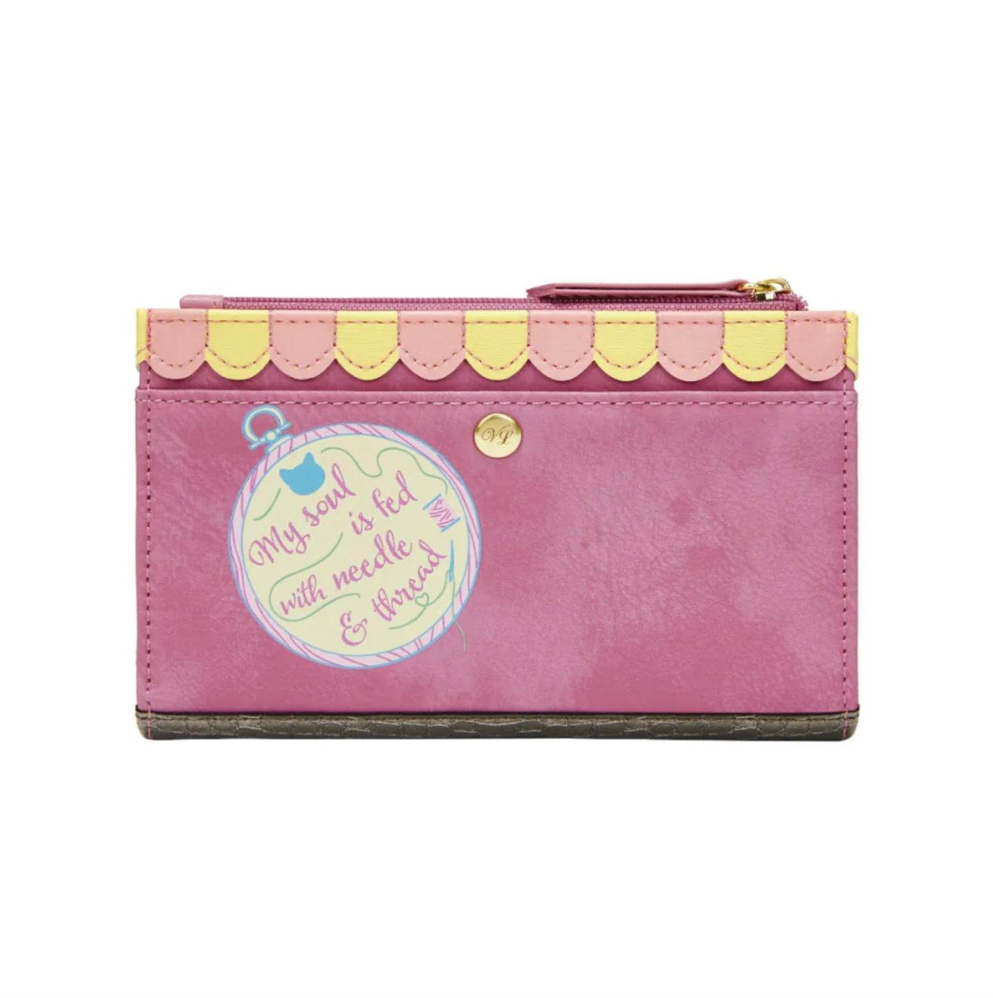 Sewing Shop - Raspberry Edition Compact Folding Wallet