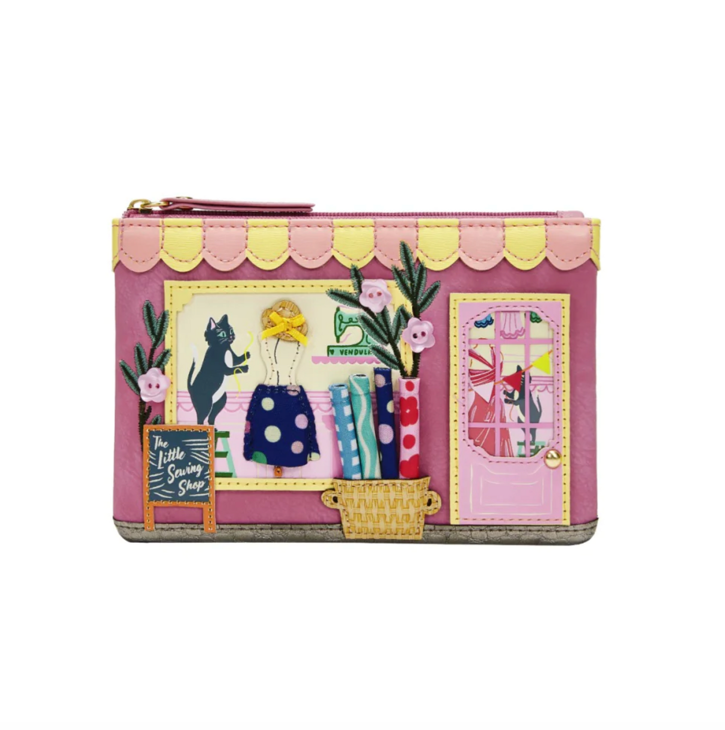 Sewing Shop - Raspberry Edition Zipper Coin Purse