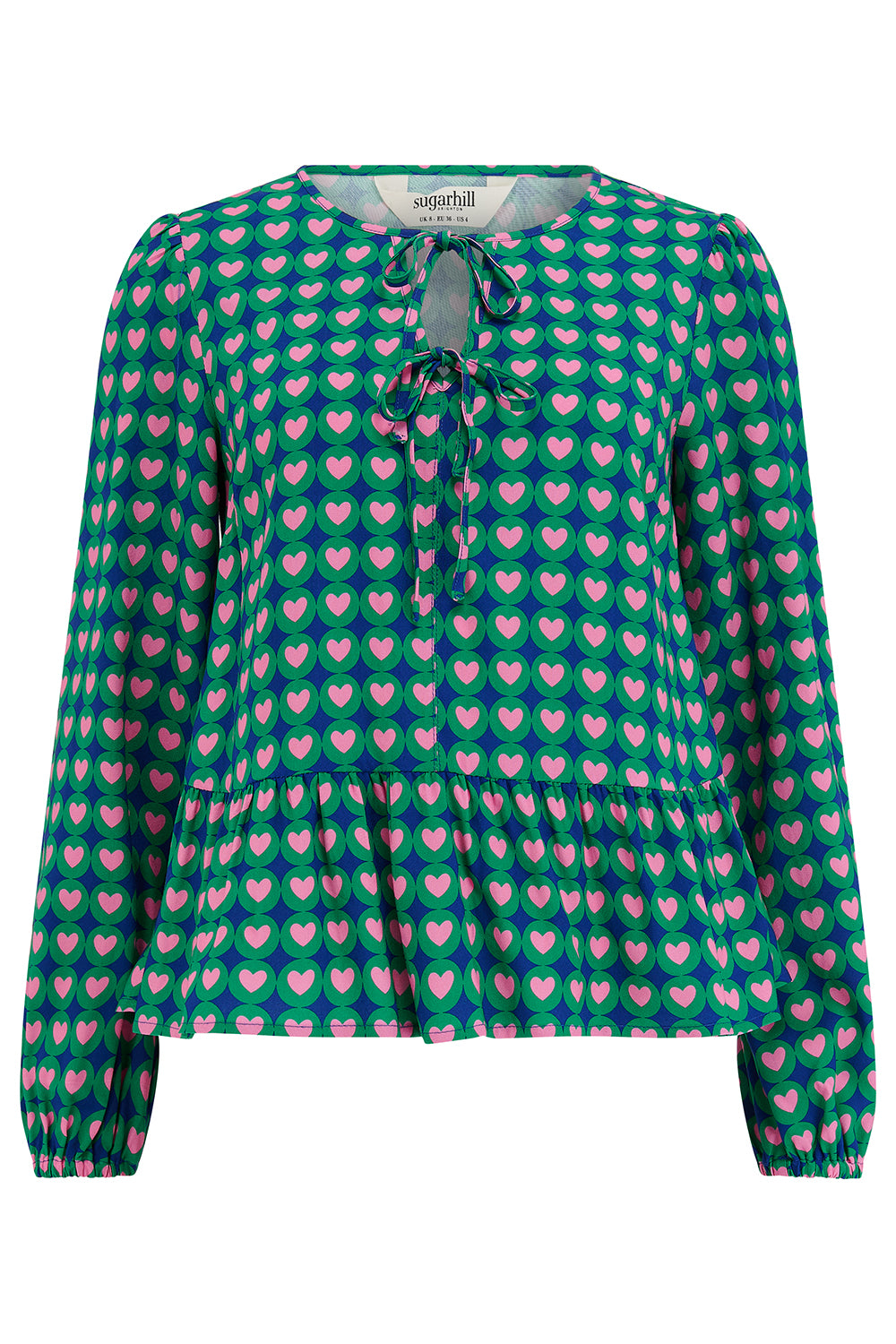 Olina Top - Navy, Heart Tile