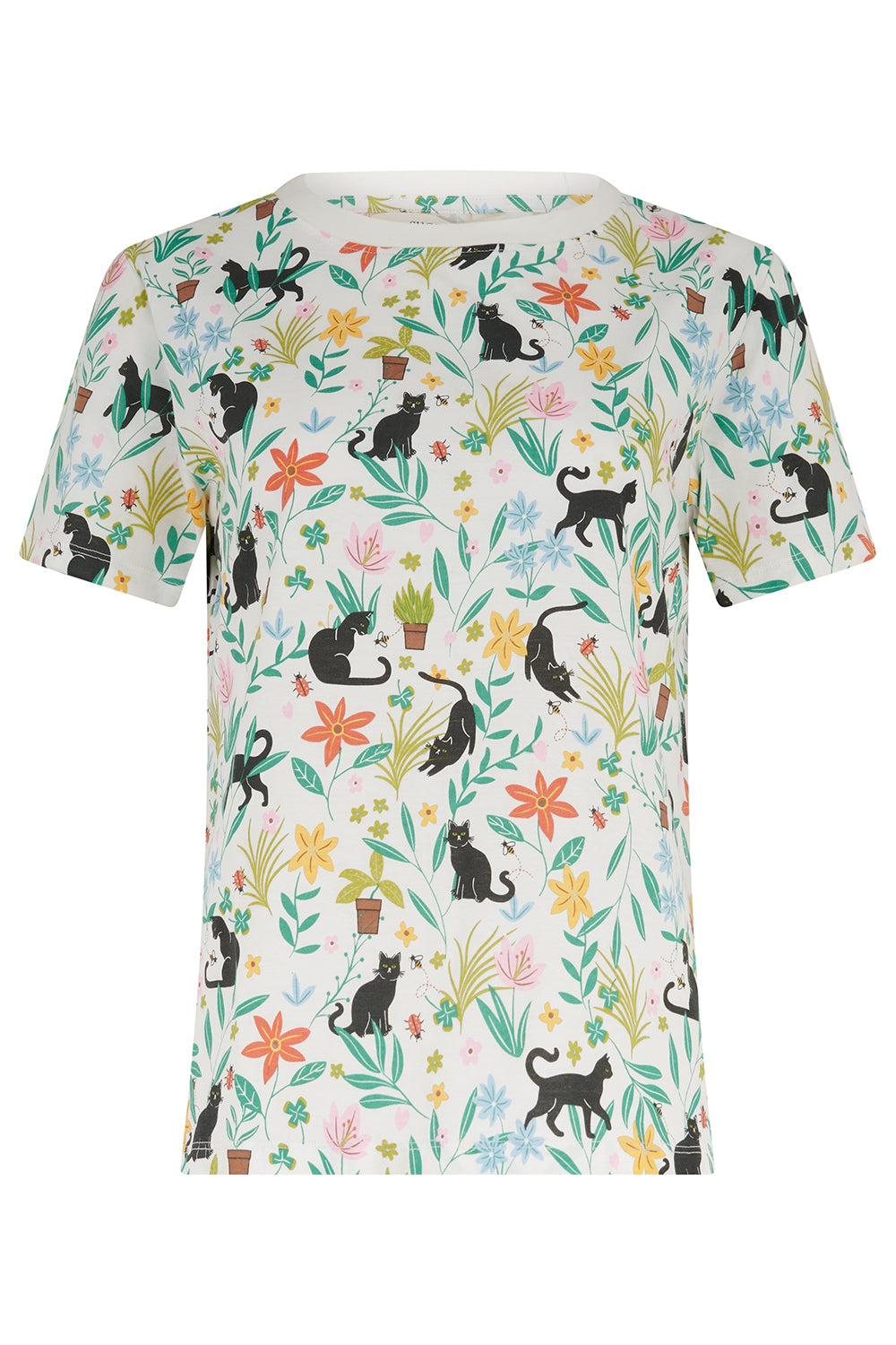 Maggie T-Shirt - White Cats