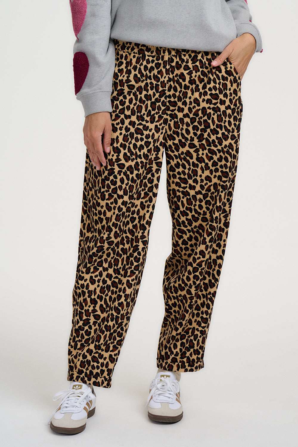 Vonnie Cord Trousers - Leopard Cord