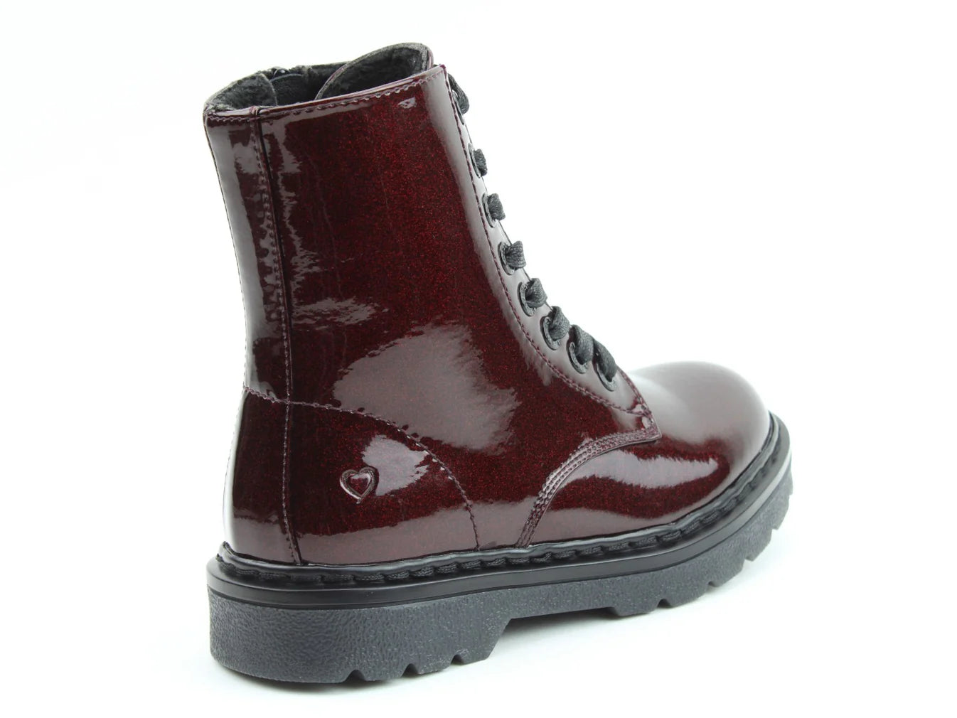 Justina Boots - Burgundy Glitter