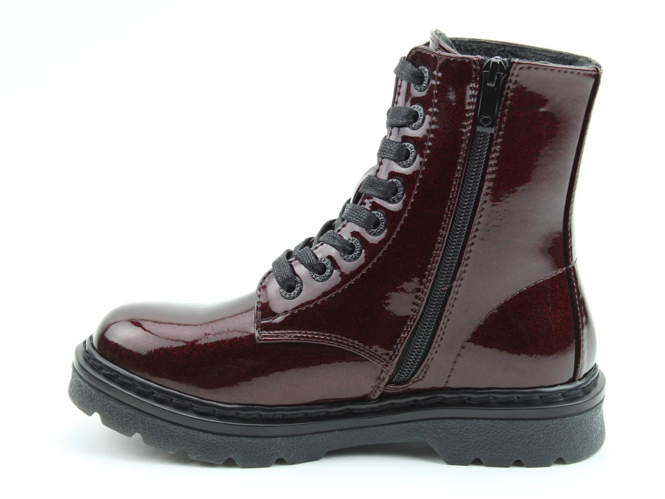 Justina Boots - Burgundy Glitter