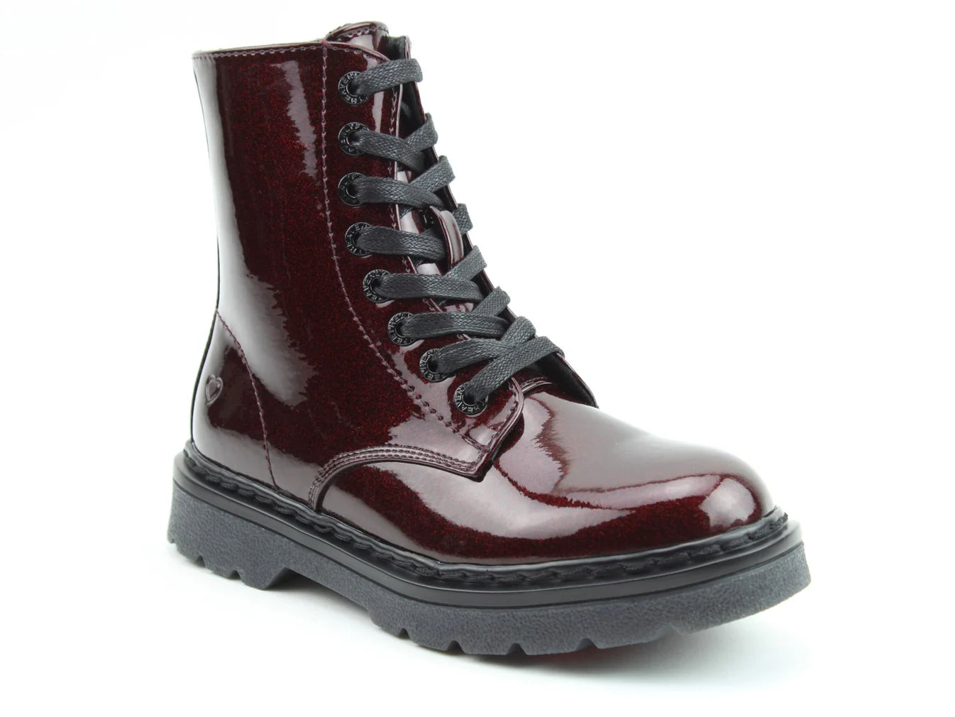 Justina Boots - Burgundy Glitter