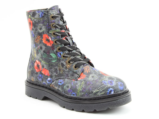 Justina Boots - Black Poppy