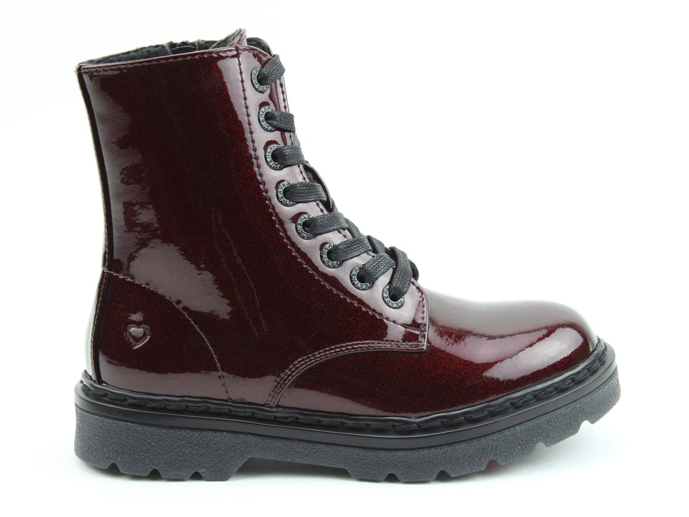 Justina Boots - Burgundy Glitter
