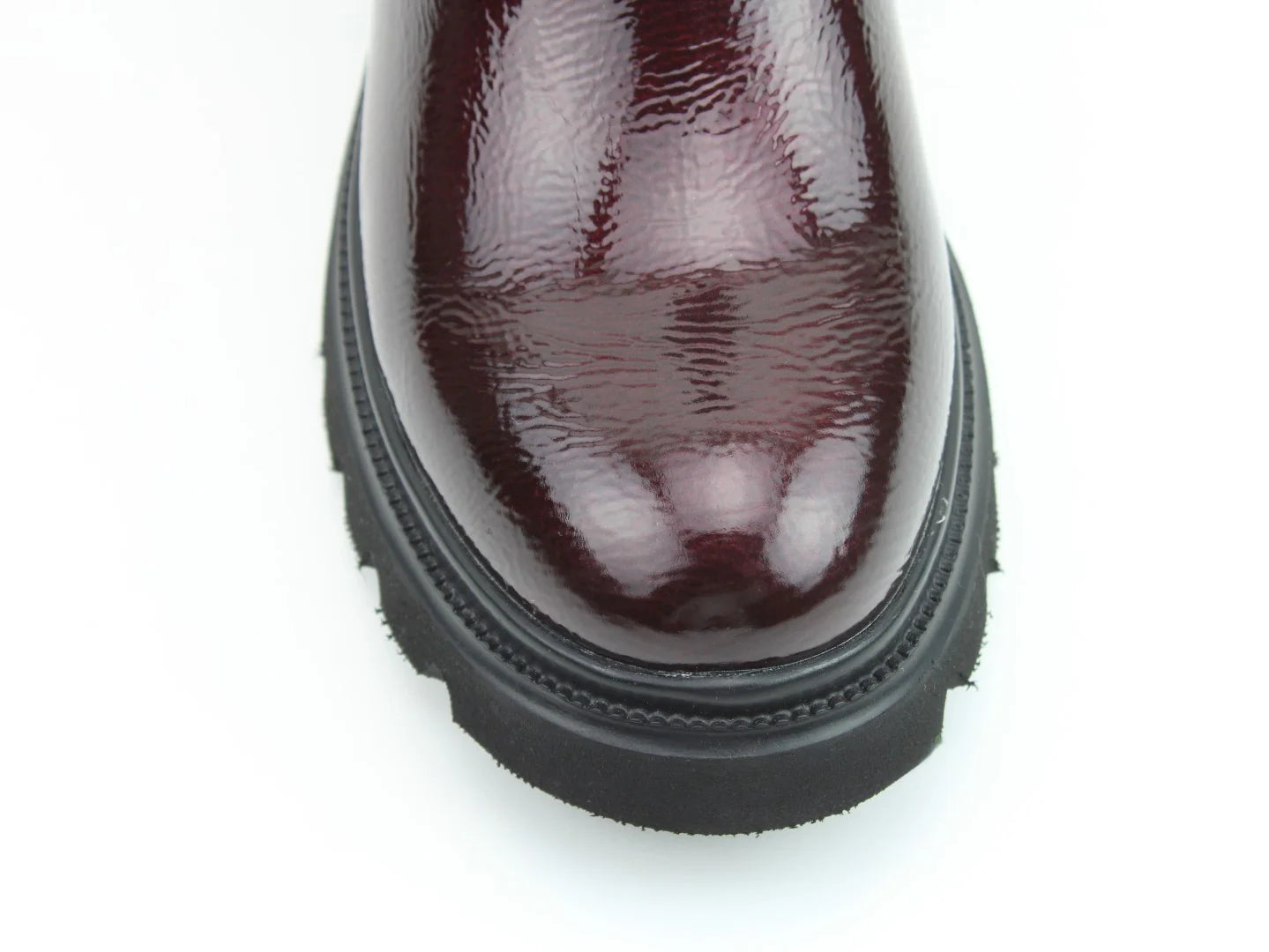 Zeta Boots - Claret Burgundy Patent