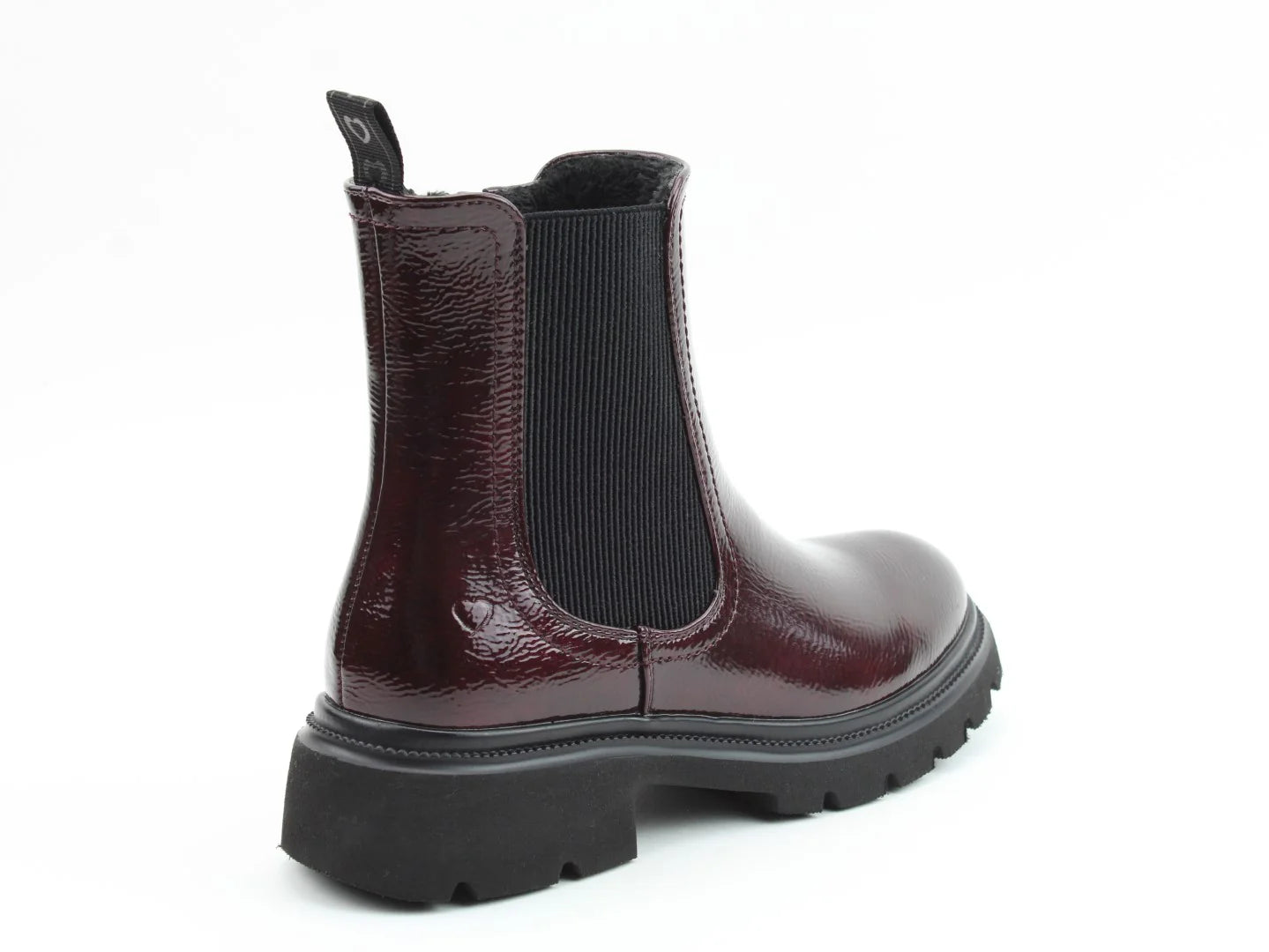 Zeta Boots - Claret Burgundy Patent