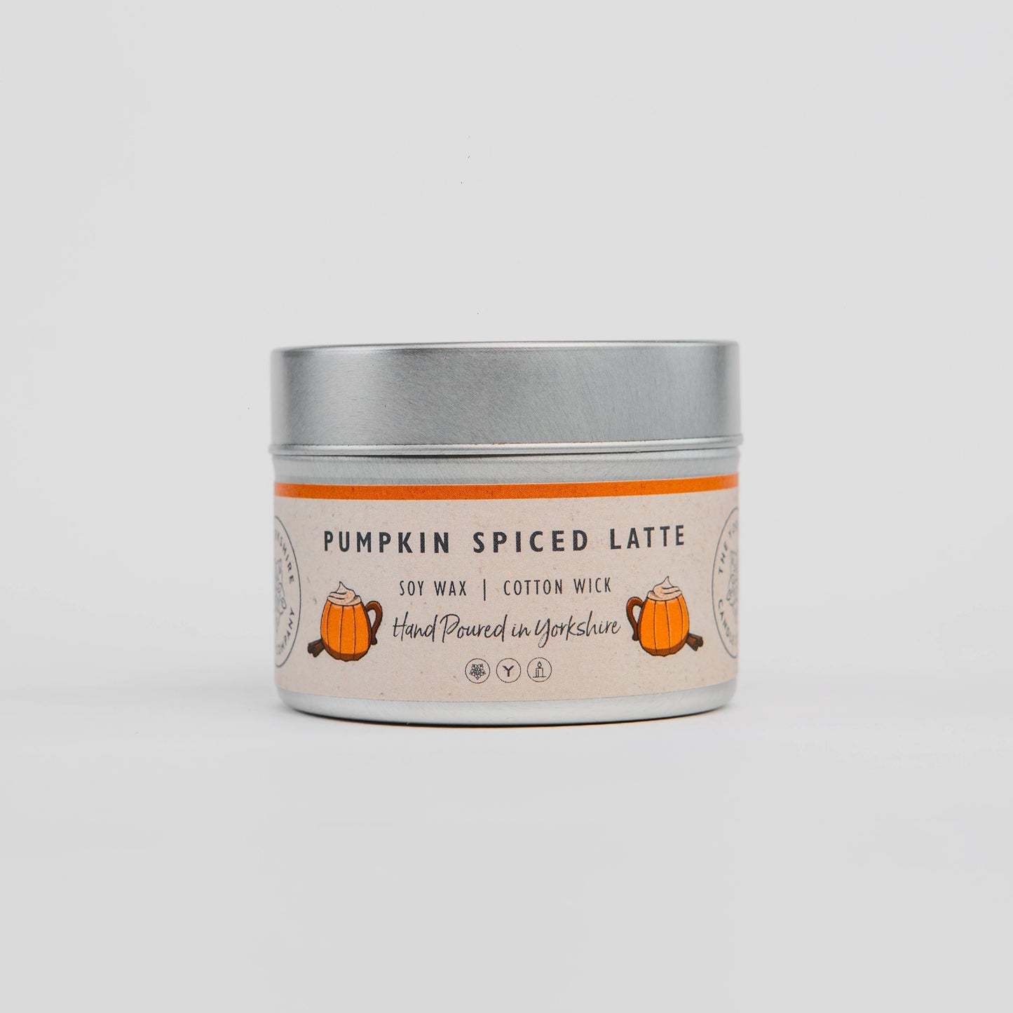 Pumpkin Spiced Latte Small Candle Tin  |  Scented Candle