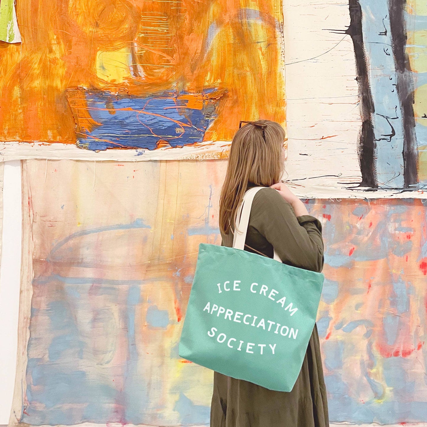 Ice Cream Appreciation Society - Sea Glass Canvas Tote Bag