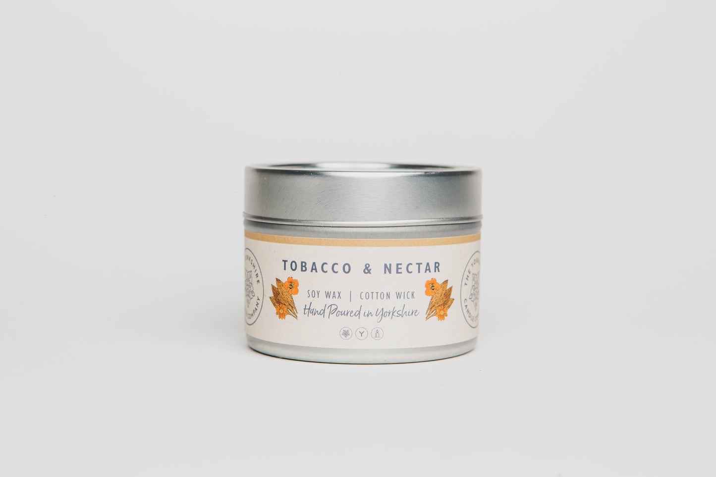 Tobacco & Nectar Small Tin | Scented Candle | Soy Wax
