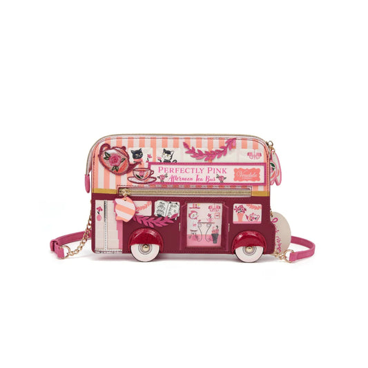 Perfectly Pink Afternoon Tea Bus - Pouch Bag