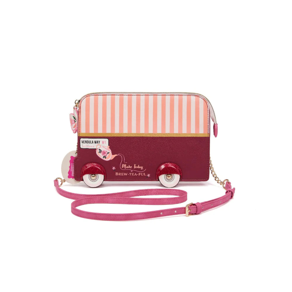 Perfectly Pink Afternoon Tea Bus - Pouch Bag