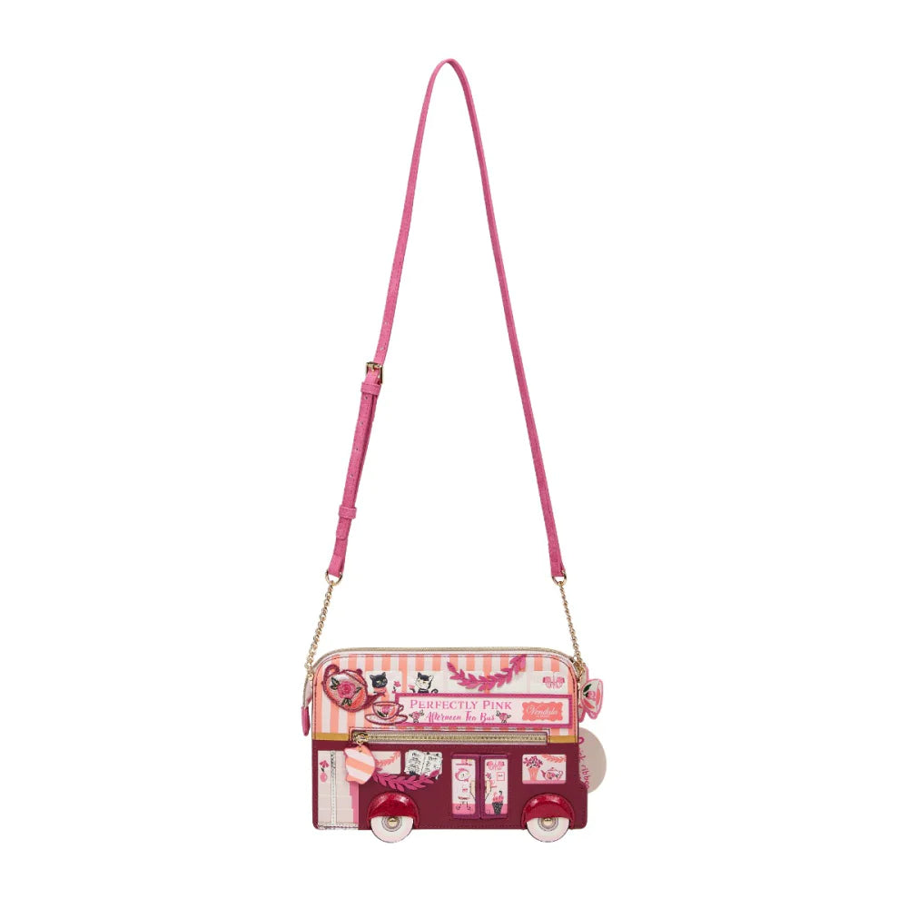 Perfectly Pink Afternoon Tea Bus - Pouch Bag