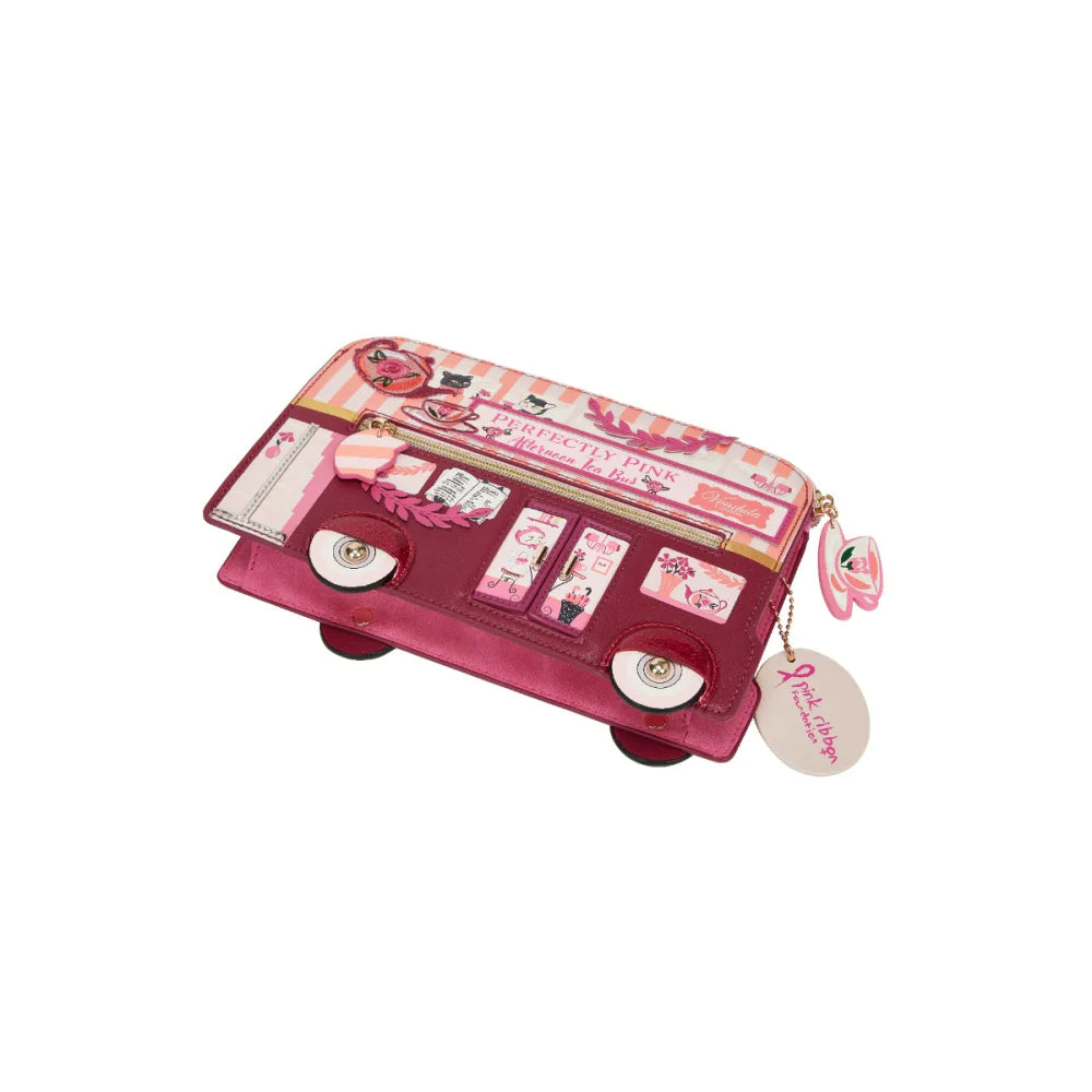 Perfectly Pink Afternoon Tea Bus - Pouch Bag