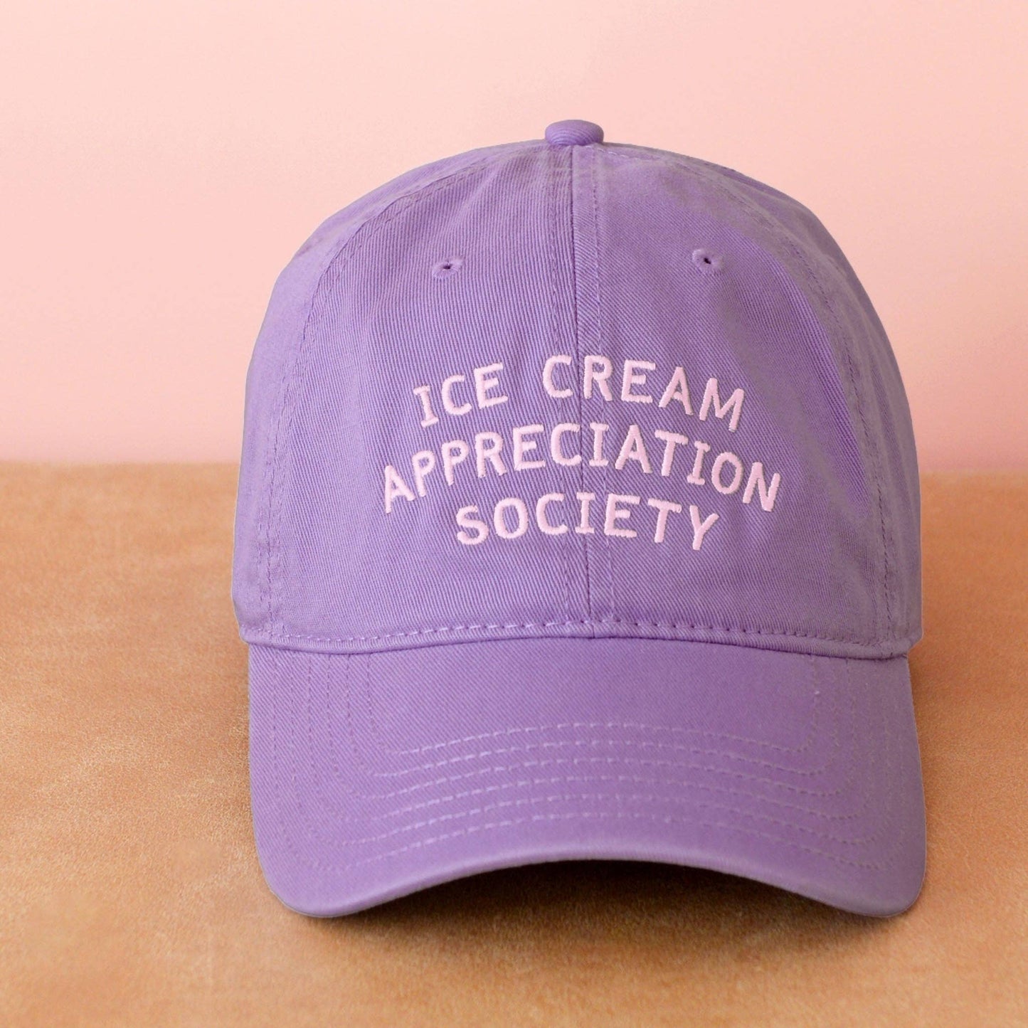Ice Cream Appreciation Society - Cotton Baseball Cap - Lavender