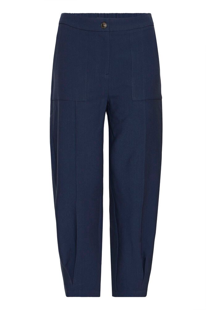 Frabigail Pants - Navy Barrel Leg