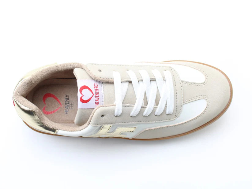 Madison Trainers - Taupe/White/Gold
