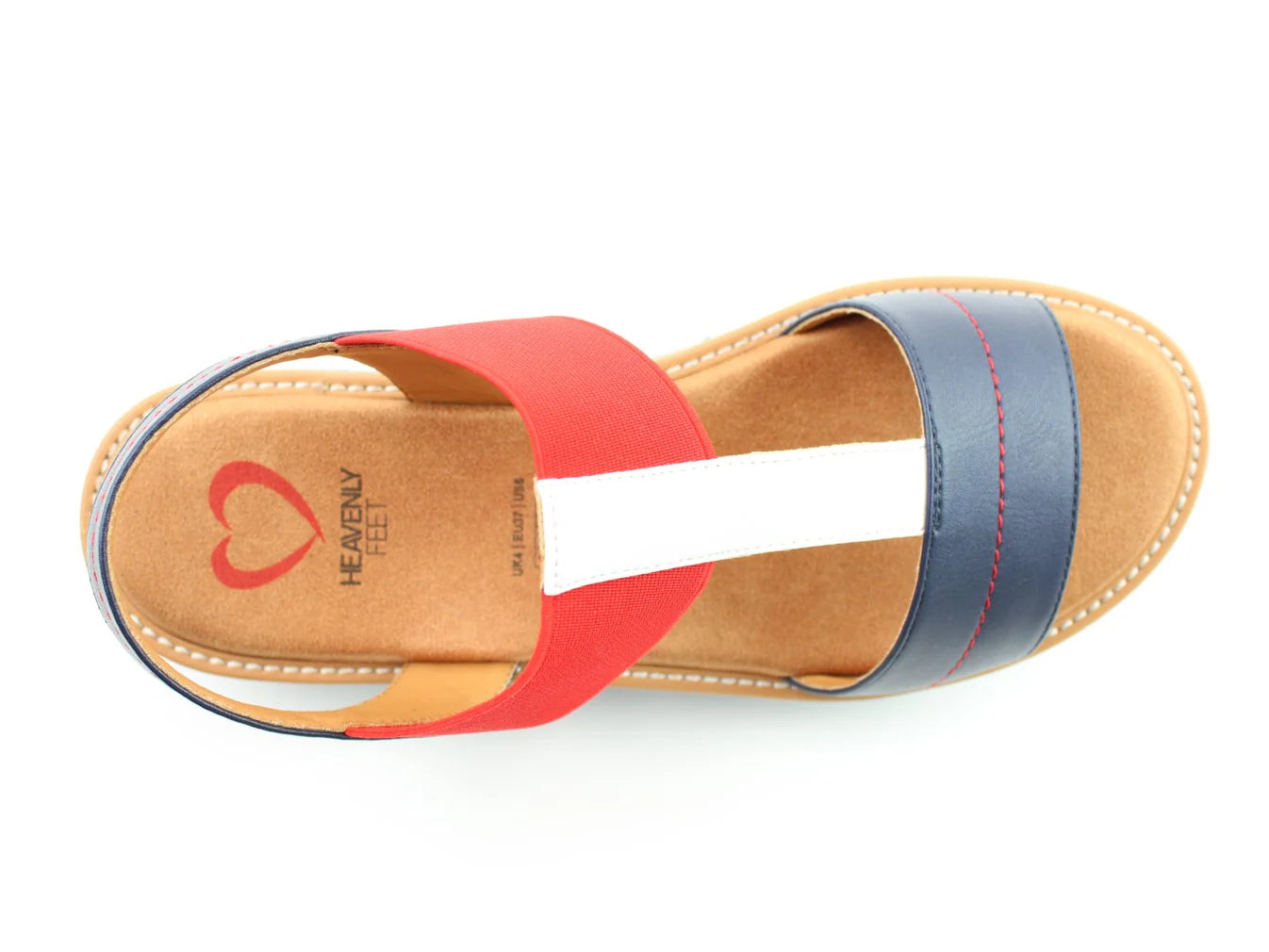 Mika Sandals - Navy/Red/White