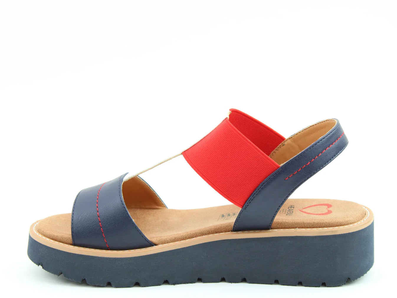 Mika Sandals - Navy/Red/White