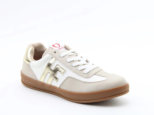 Madison Trainers - Taupe/White/Gold