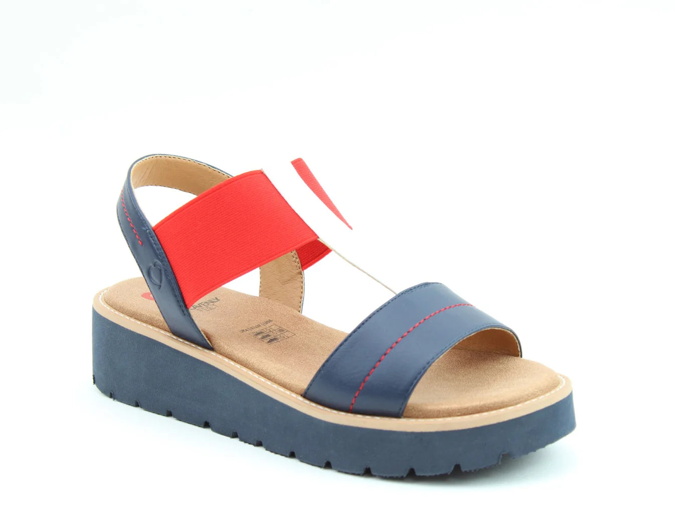 Mika Sandals - Navy/Red/White