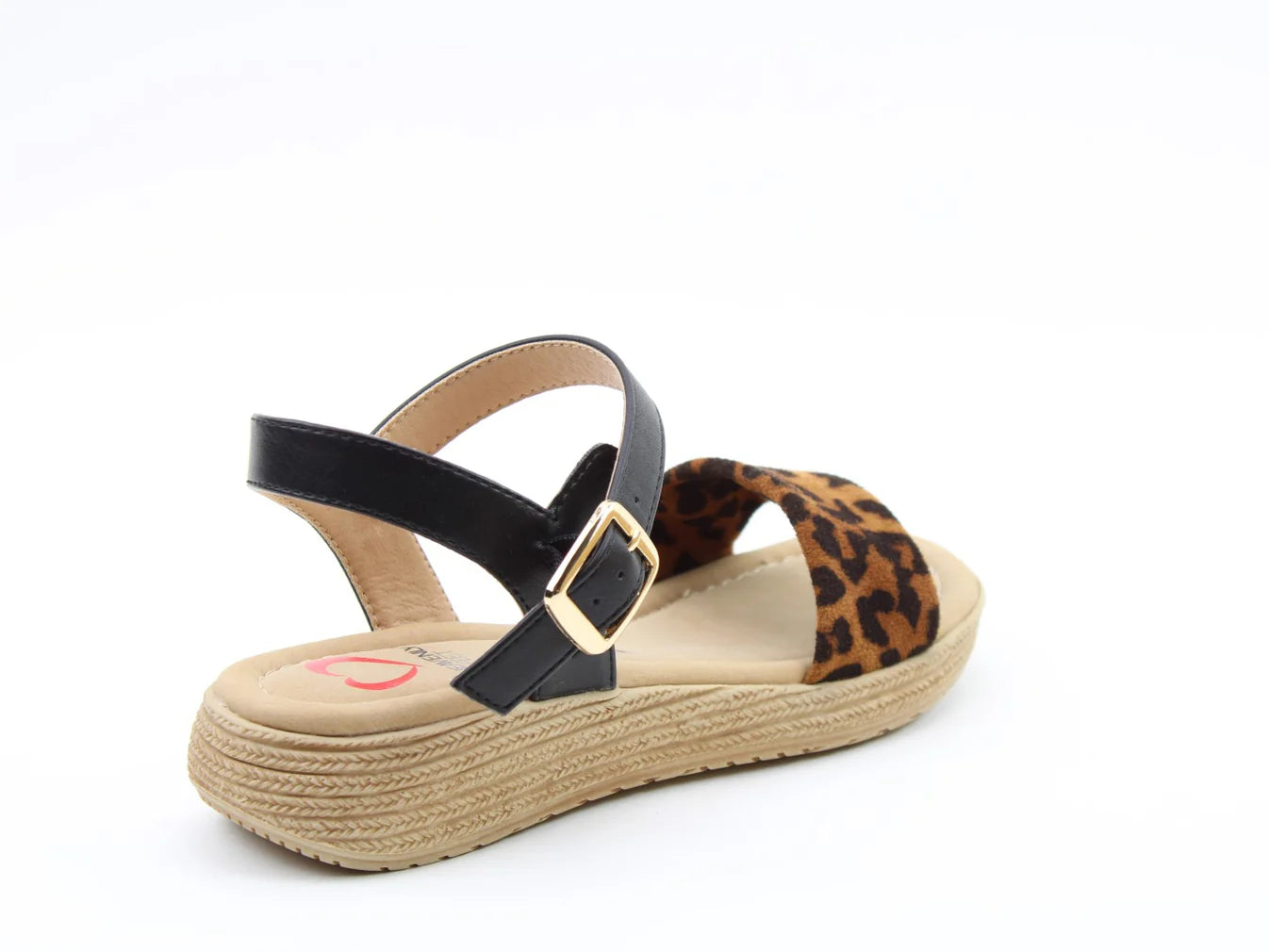 Sara Sandals - Black/Leopard