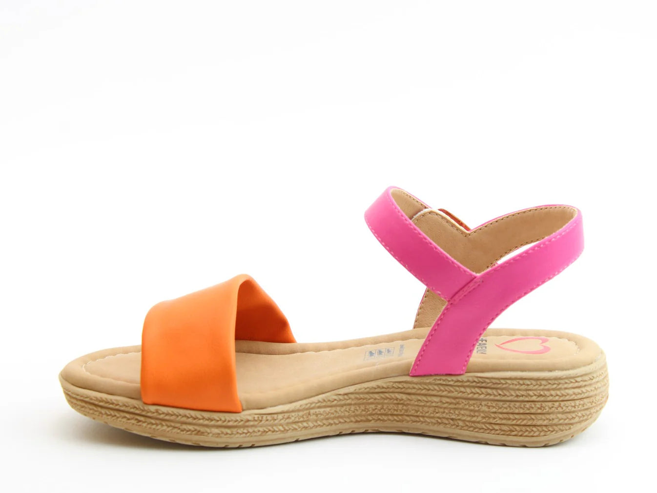 Sara Sandals - Orange/Fuchsia