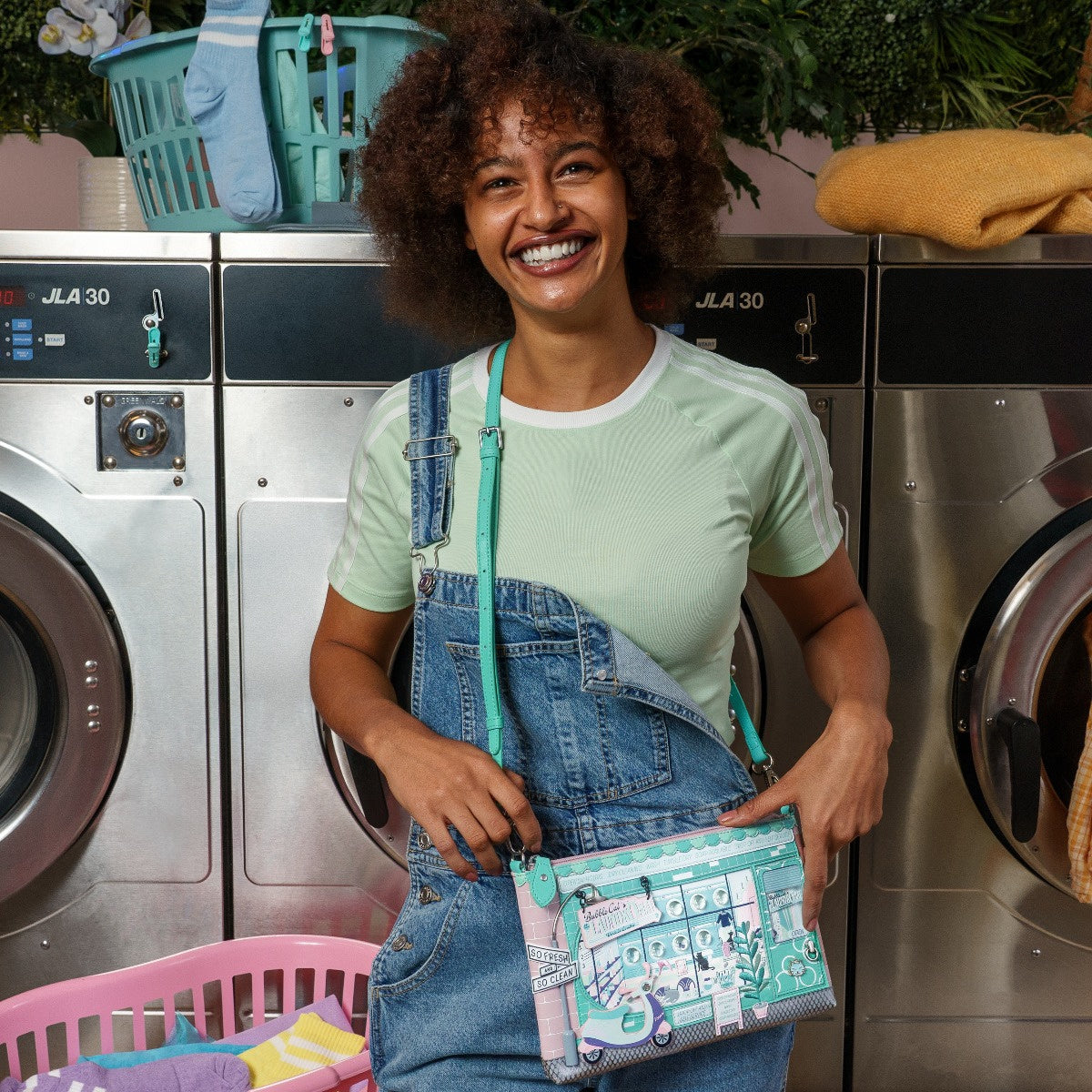 Bubble Cats Laundromat Kate Bag