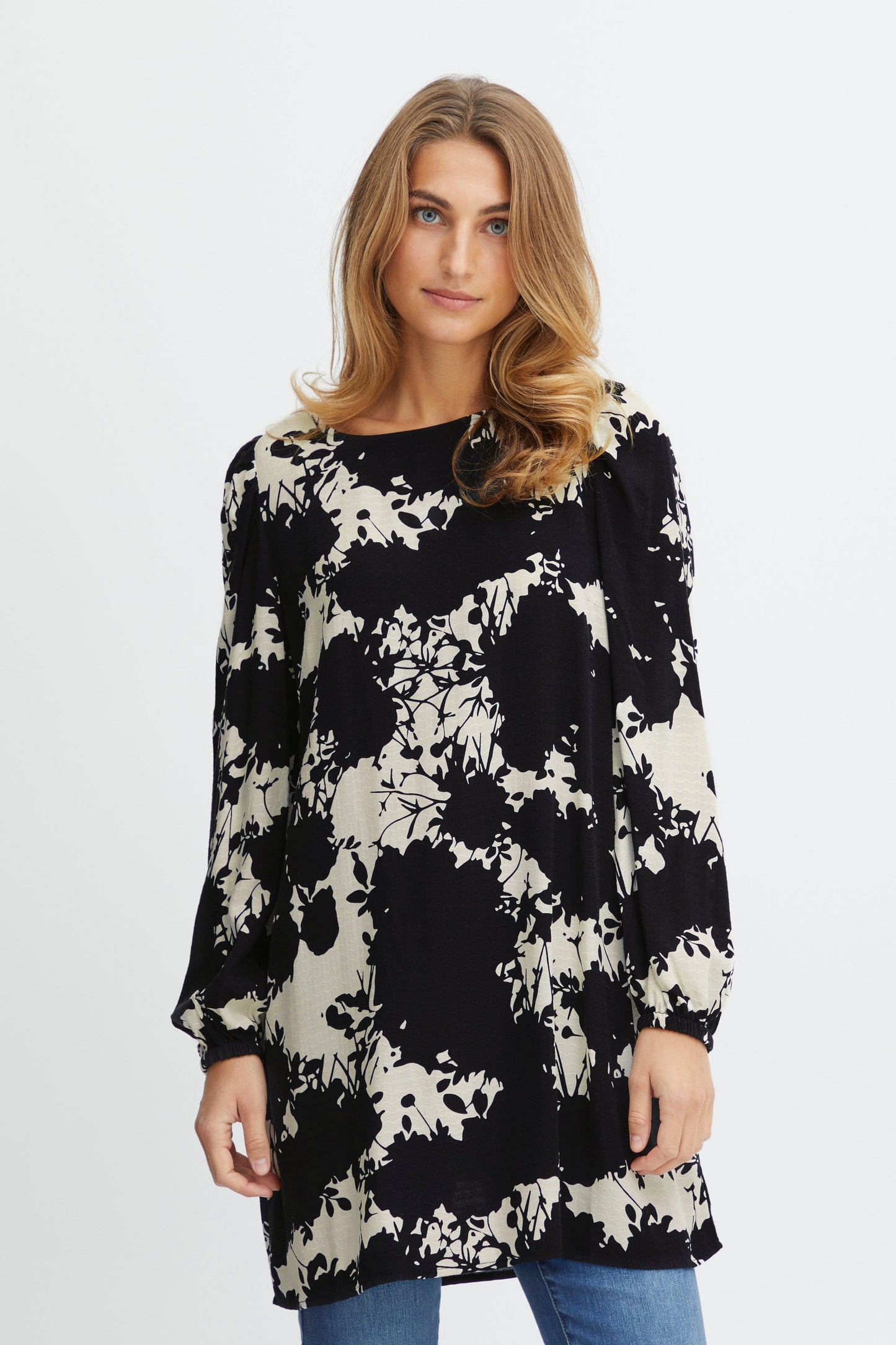 Frzille Tunic Top Black Mix