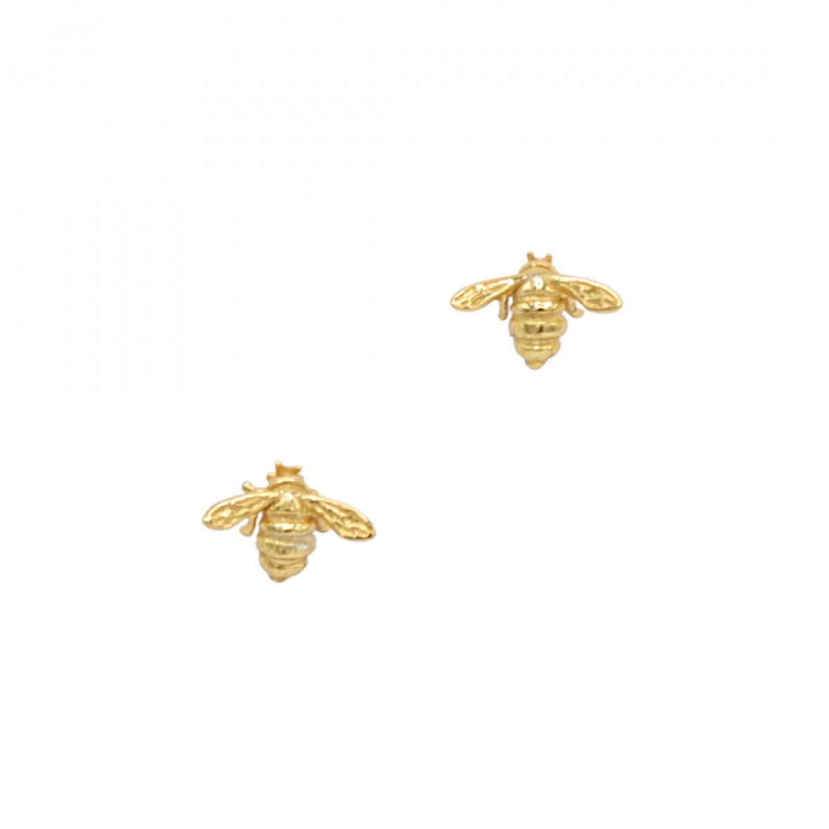 Bumble Bee Stud Earring - 925 Silver, Gold