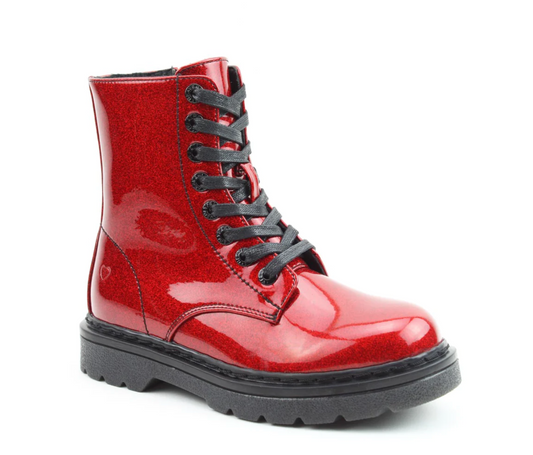 Justina Boots - Red Glitter