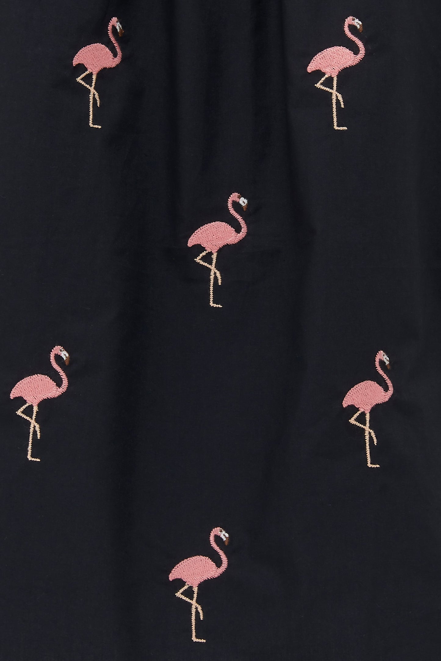 *Gerdie Embroidered Top Black Flamingo*i