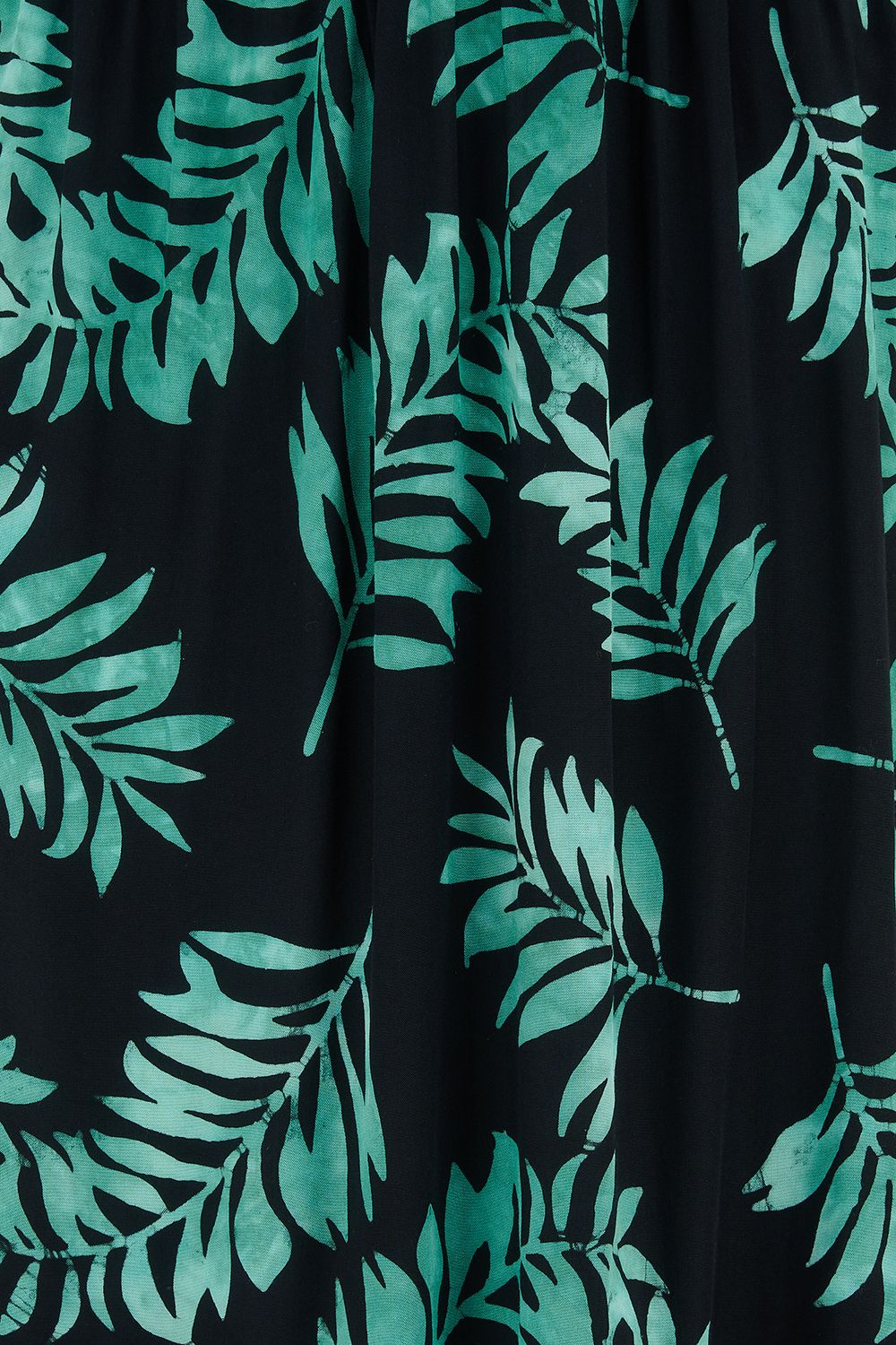 Fiona Batik Midi Shirt Dress - Black/Green, Grand Palm